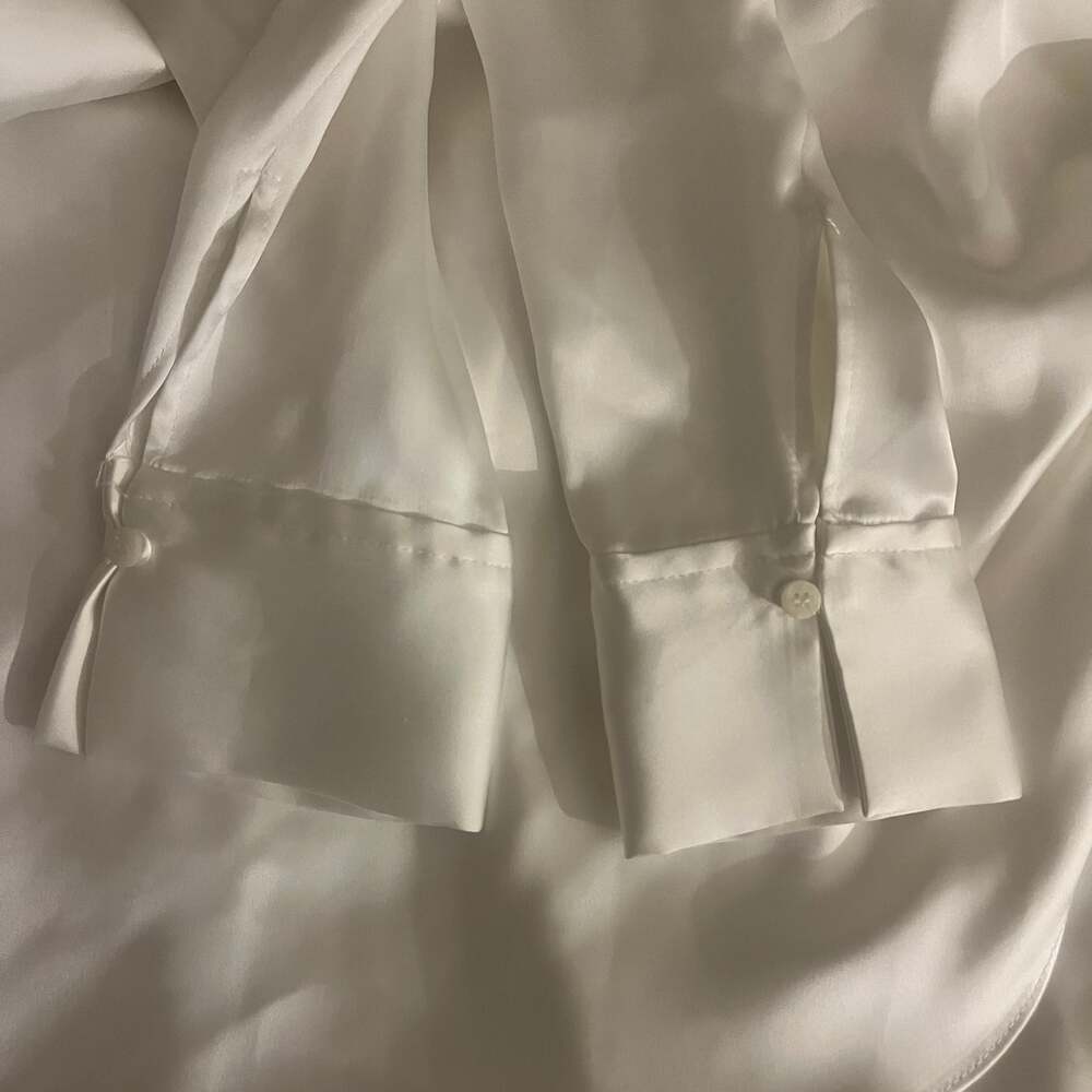 Zara White Satin Mini Dress - Picture 3 of 4